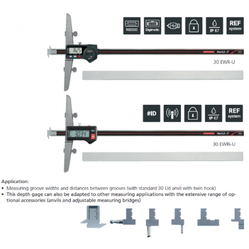 MarCal 30 EWR-U / 30 EWRi-U | Digital Depth Gage - Besmic Optic Industry