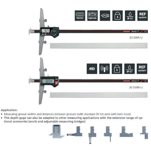 MarCal 30 EWR-U / 30 EWRi-U | Digital Depth Gage - Besmic Optic Industry