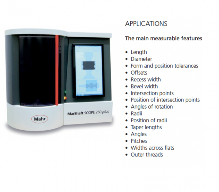fully automatic optical Shaft Measuring System MarShaft SCOPE 250 plus